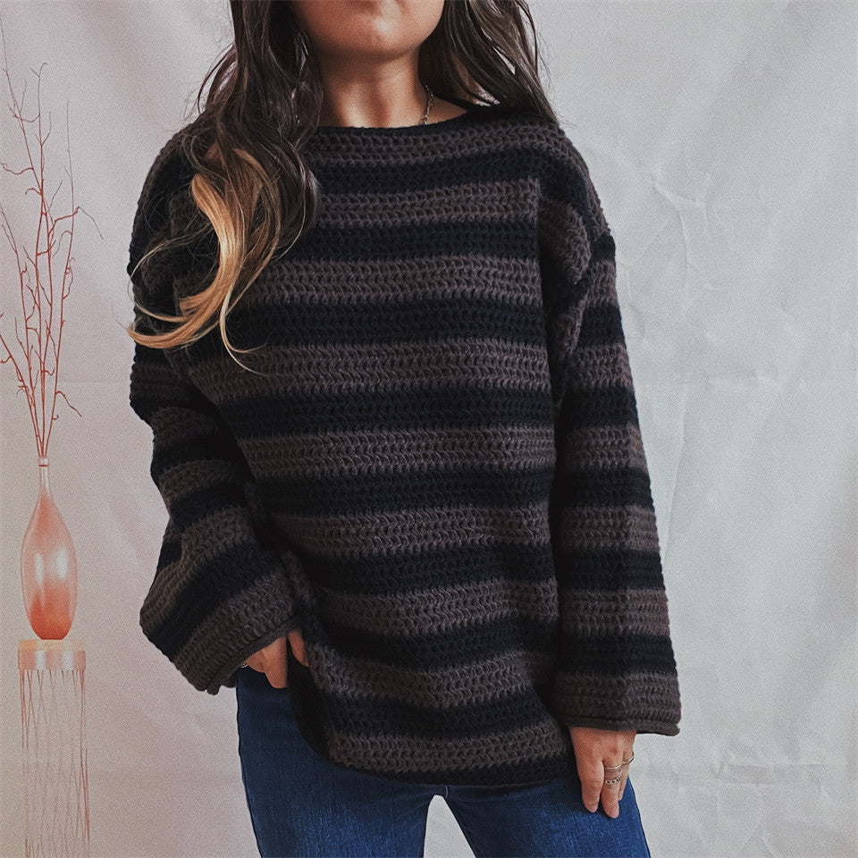 Women's Sweater – Oversized Knit – Soft Fabric – Round Neck – Casual Fit - Image 4