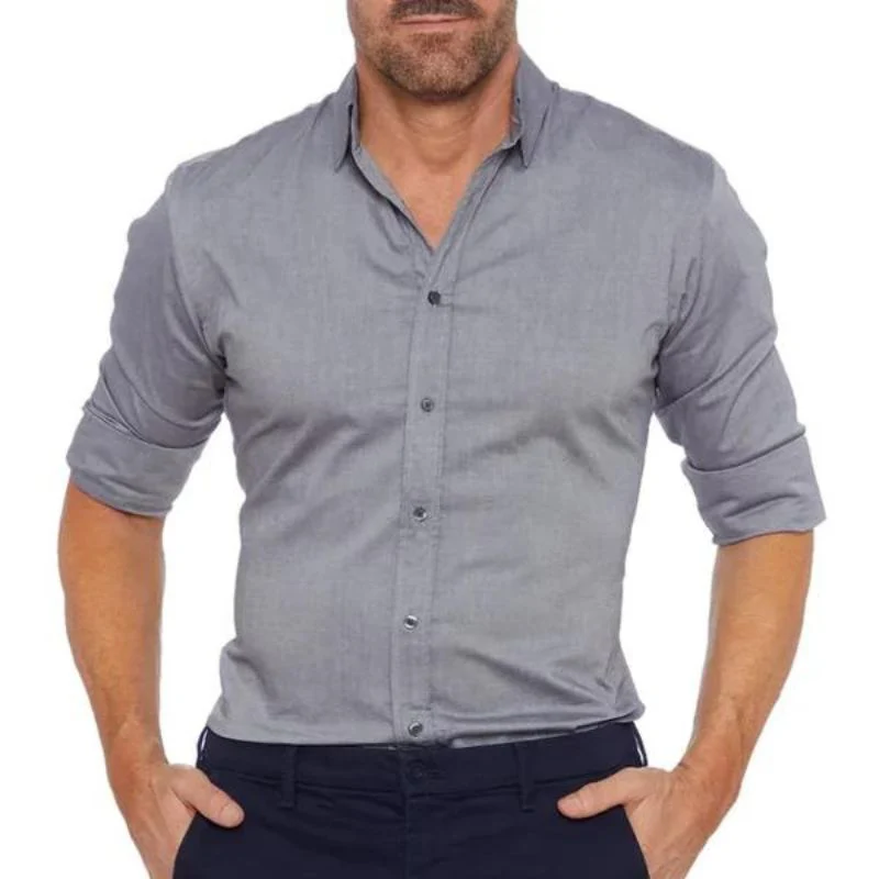 Men's Shirt – Tailored Fit – Long Sleeve – Breathable Cotton – Casual/Formal - Image 10