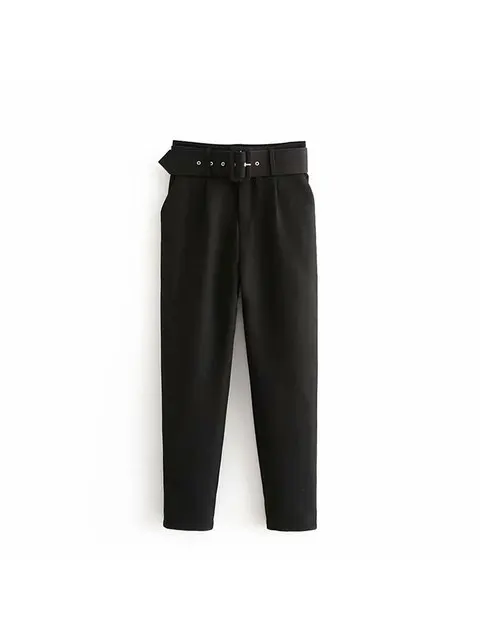 Women's Suit Set – Tailored Blazer with Single Closure – High Waist Trousers - Image 10