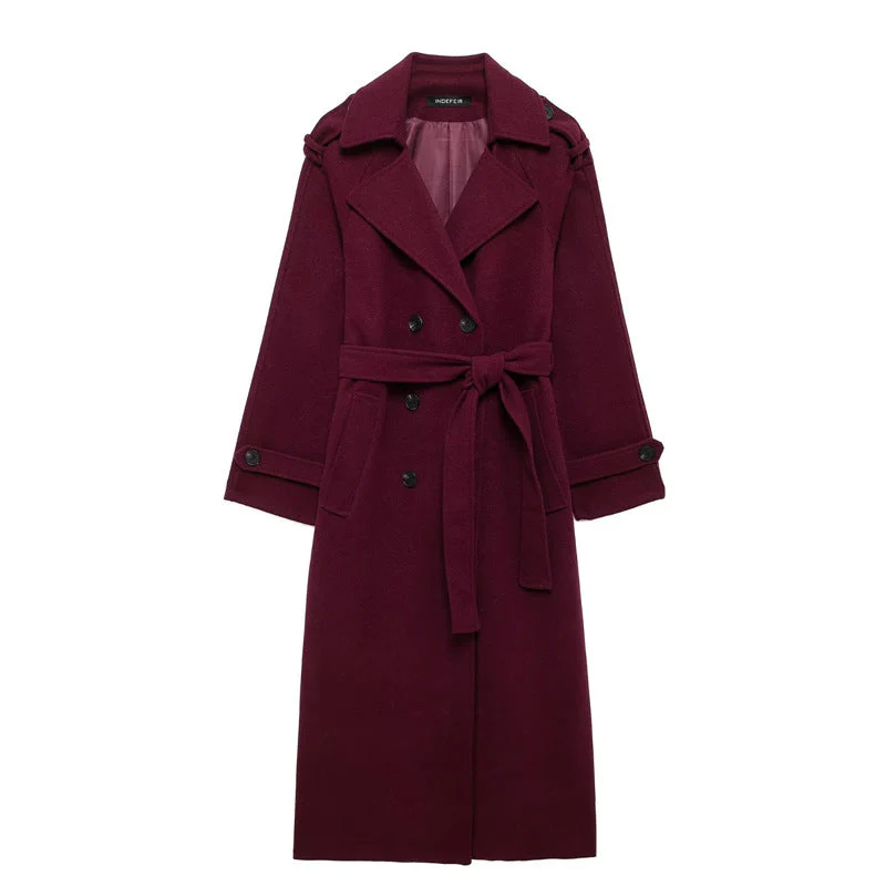 Romee - Classy Burgundy Coat - Image 3