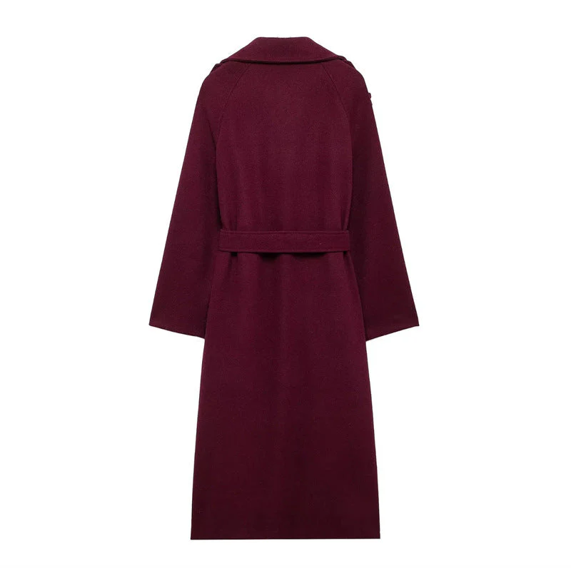 Romee - Classy Burgundy Coat - Image 4