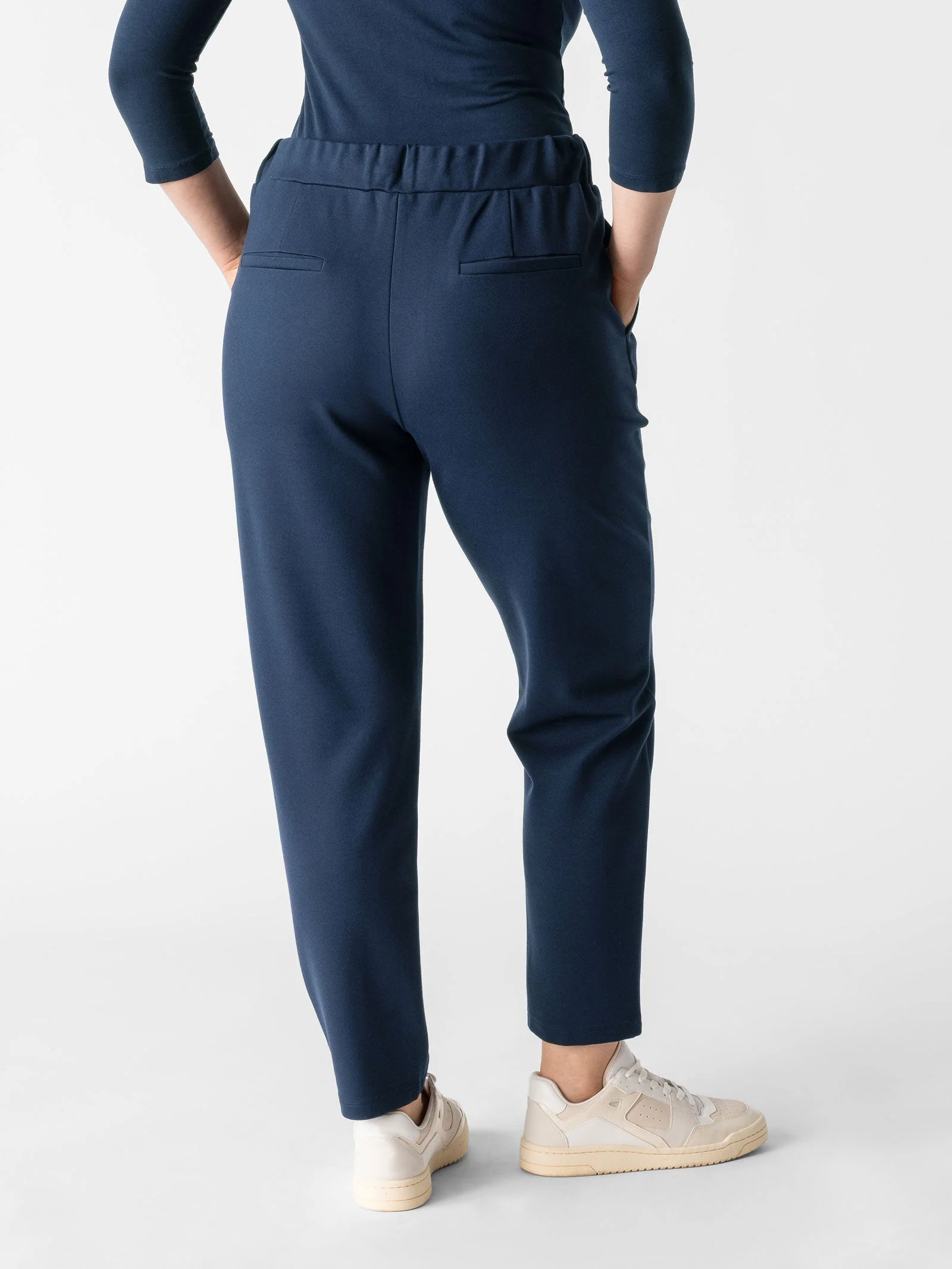 Women's Jogging Pants – Tapered Fit – Elastic Waist with Drawstring – With Pockets - Image 12