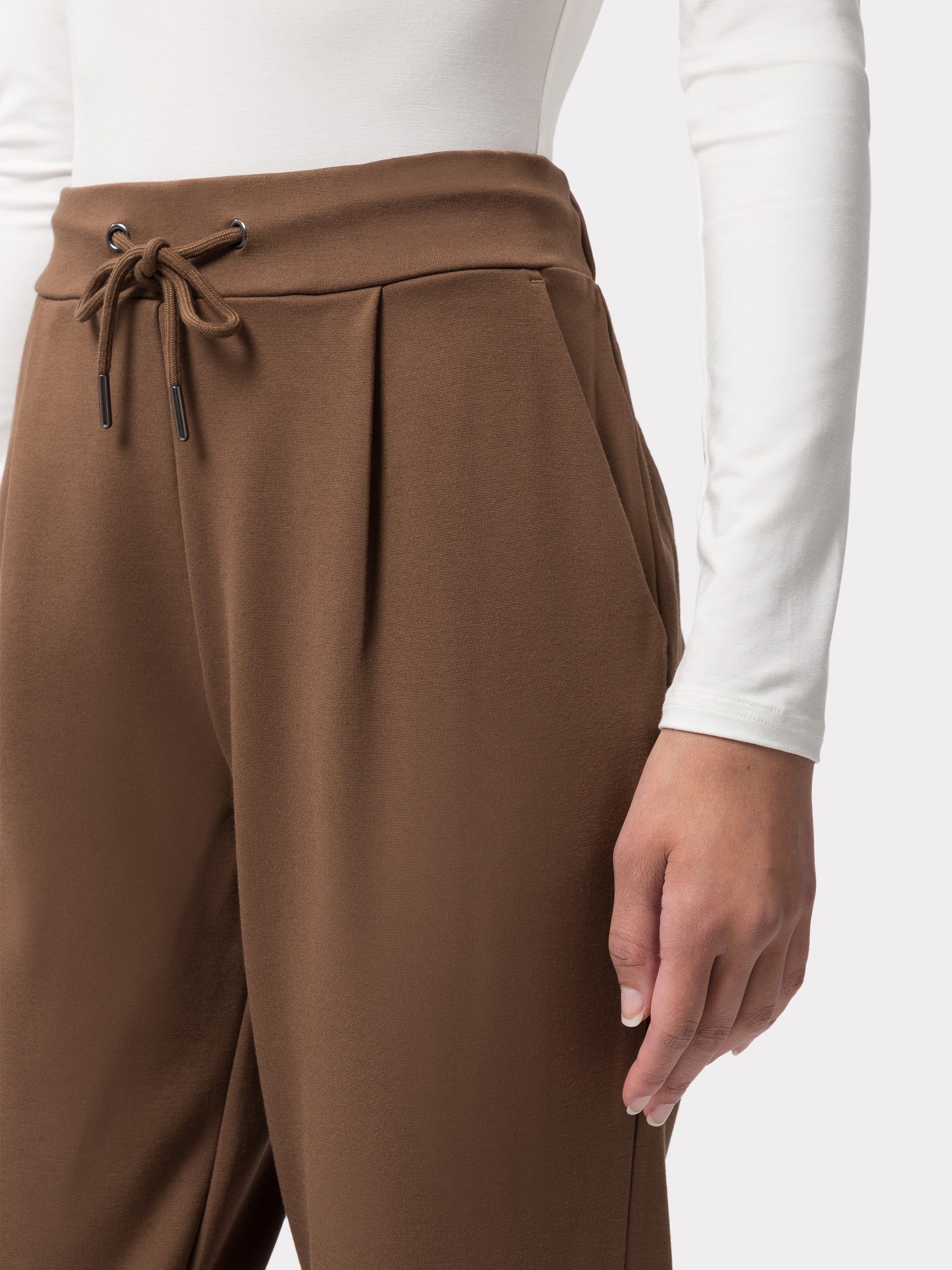 Women's Jogging Pants – Tapered Fit – Elastic Waist with Drawstring – With Pockets - Image 16