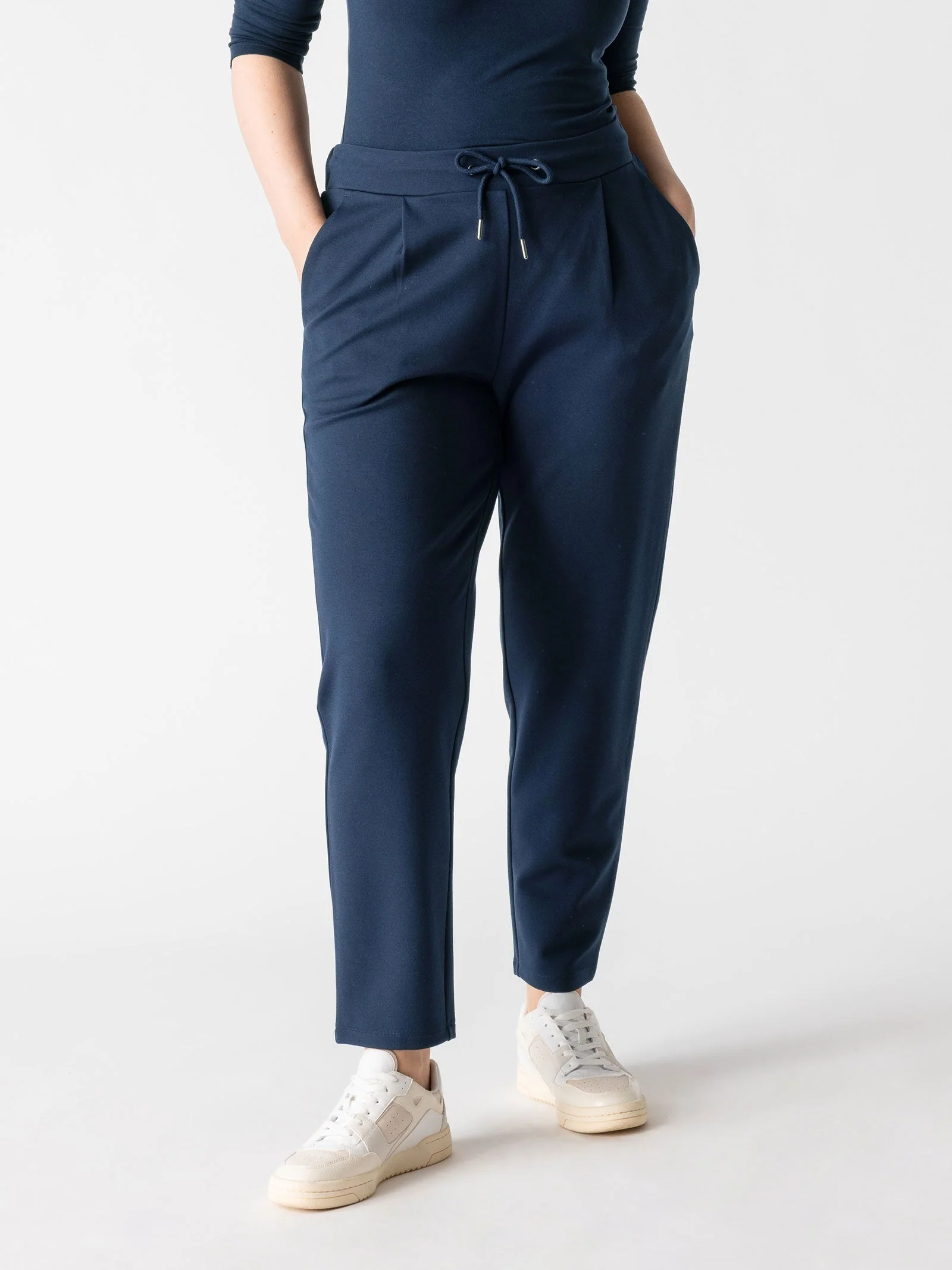 Women's Jogging Pants – Tapered Fit – Elastic Waist with Drawstring – With Pockets - Image 22