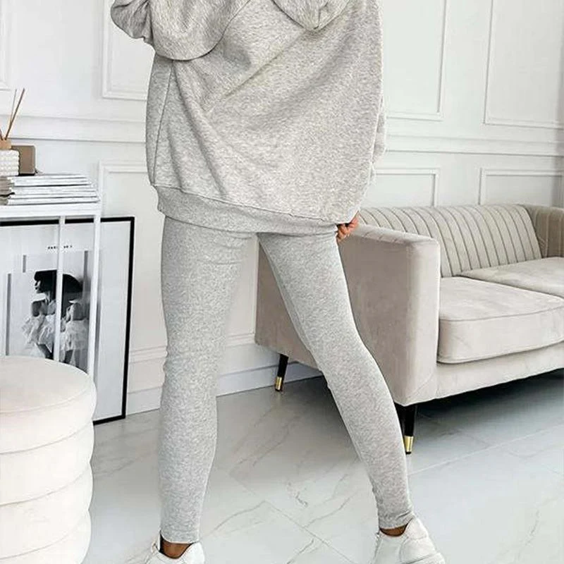 Women's Loungewear Set – Hoodie with Kangaroo Pocket – High Waist Legging – Soft Fabrics - Image 11