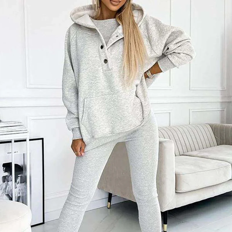 Women's Loungewear Set – Hoodie with Kangaroo Pocket – High Waist Legging – Soft Fabrics - Image 17