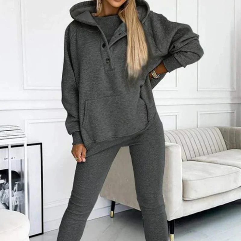 Women's Loungewear Set – Hoodie with Kangaroo Pocket – High Waist Legging – Soft Fabrics - Image 18
