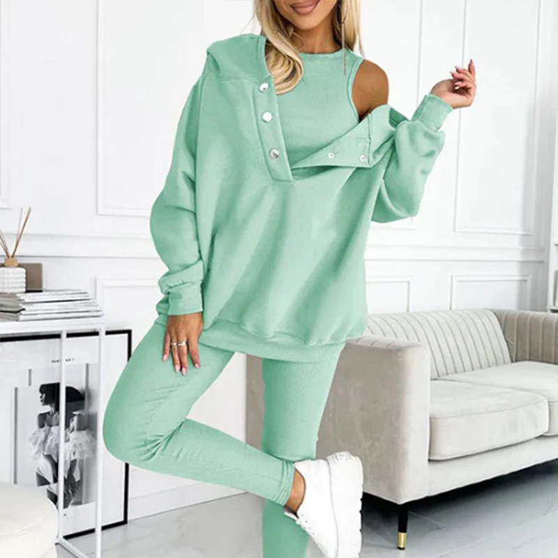 Women's Loungewear Set – Hoodie with Kangaroo Pocket – High Waist Legging – Soft Fabrics - Image 19