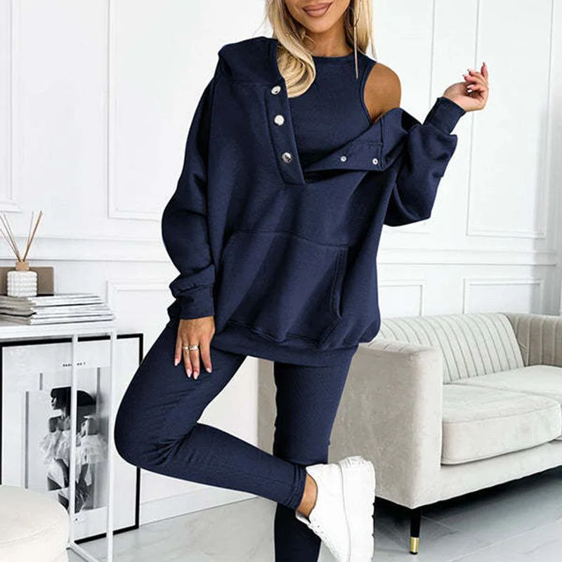 Women's Loungewear Set – Hoodie with Kangaroo Pocket – High Waist Legging – Soft Fabrics - Image 20