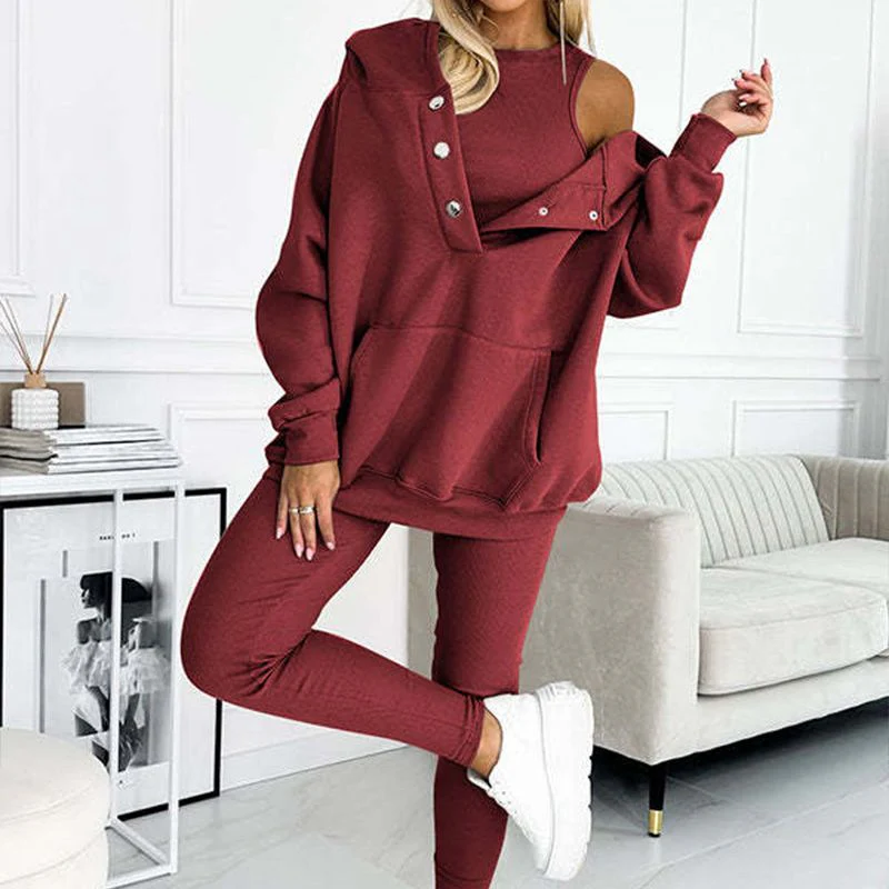 Women's Loungewear Set – Hoodie with Kangaroo Pocket – High Waist Legging – Soft Fabrics - Image 21