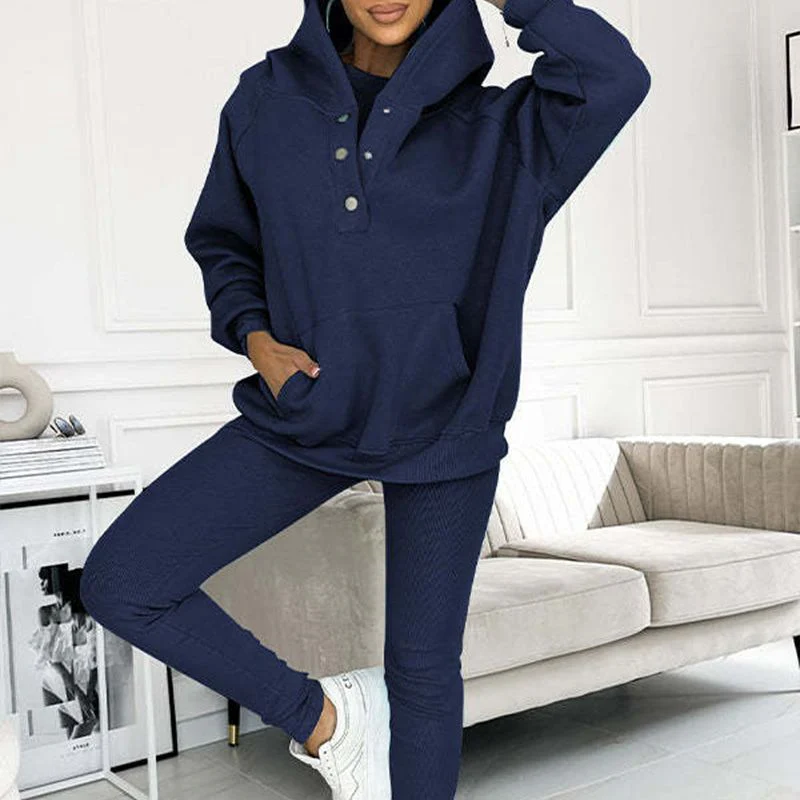 Women's Loungewear Set – Hoodie with Kangaroo Pocket – High Waist Legging – Soft Fabrics - Image 5