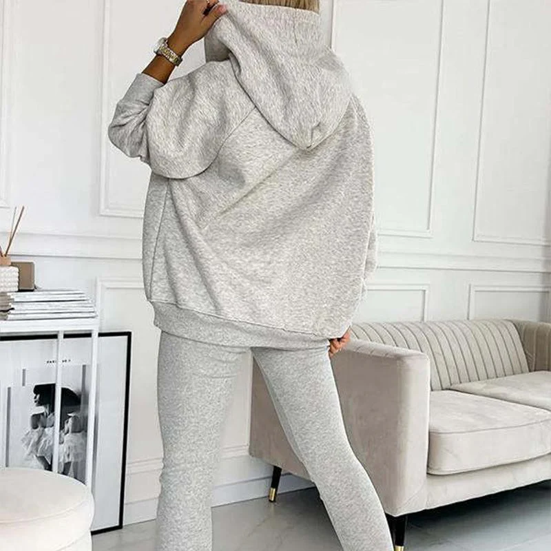 Women's Loungewear Set – Hoodie with Kangaroo Pocket – High Waist Legging – Soft Fabrics - Image 8