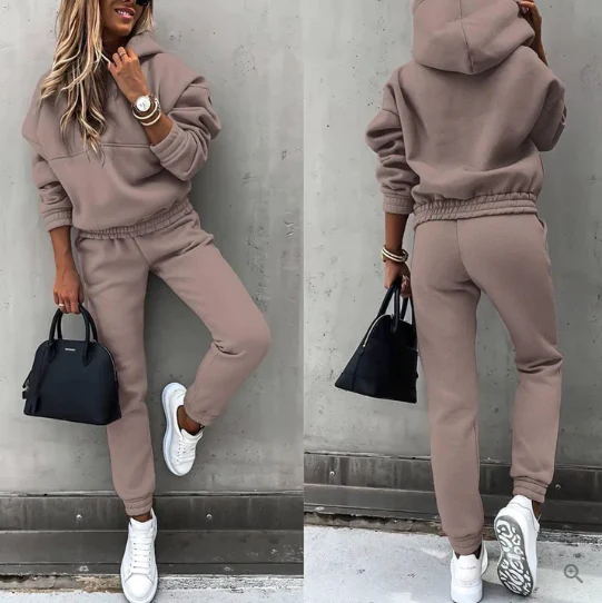 Women's Tracksuit – Oversized Hoodie & Jogging Pants – Soft Cotton – Casual Fit - Image 3