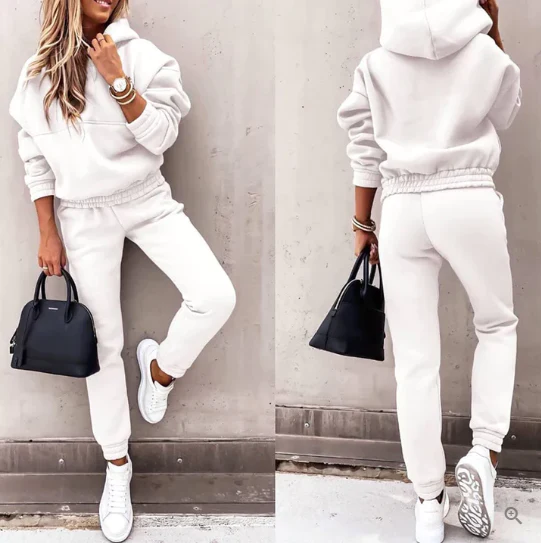 Women's Tracksuit – Oversized Hoodie & Jogging Pants – Soft Cotton – Casual Fit - Image 4