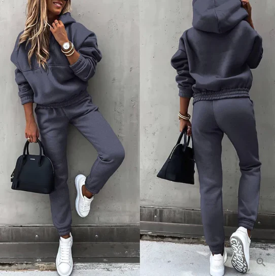 Women's Tracksuit – Oversized Hoodie & Jogging Pants – Soft Cotton – Casual Fit - Image 5
