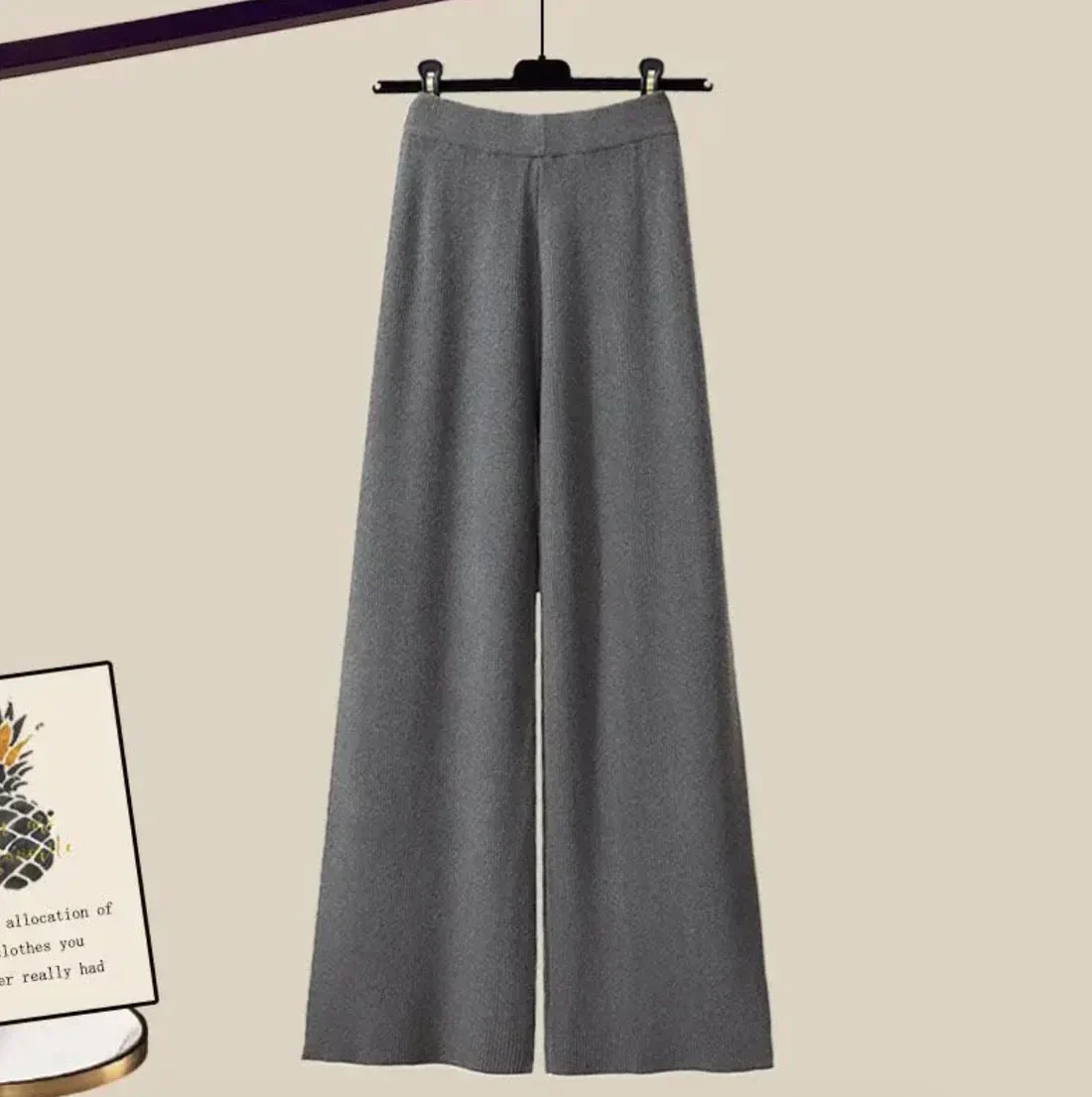 Ladies 3-Piece Set – Blouse & Cropped Sweater – High Waist Loose Trousers – Comfort Fit - Image 5