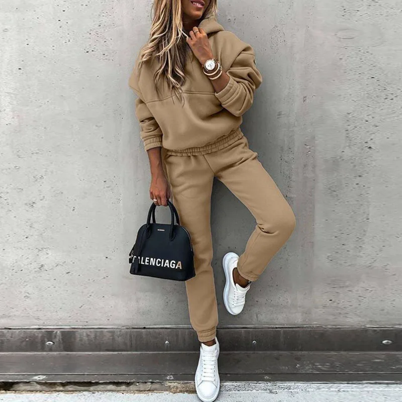 Women's Loungewear Set – Relaxed Fit – Sweater with Jogging Pants – Elastic Waist - Image 3