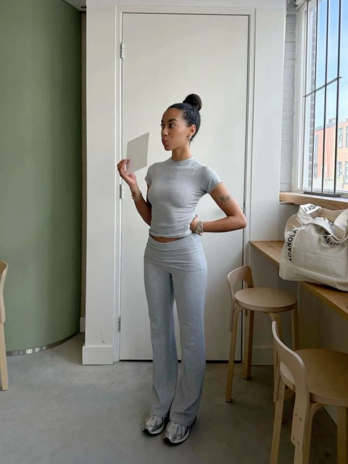 Ladies Lounge Set – Fitted Top – Flared Pants – Soft Stretch Fabric – Comfort Fit - Image 13