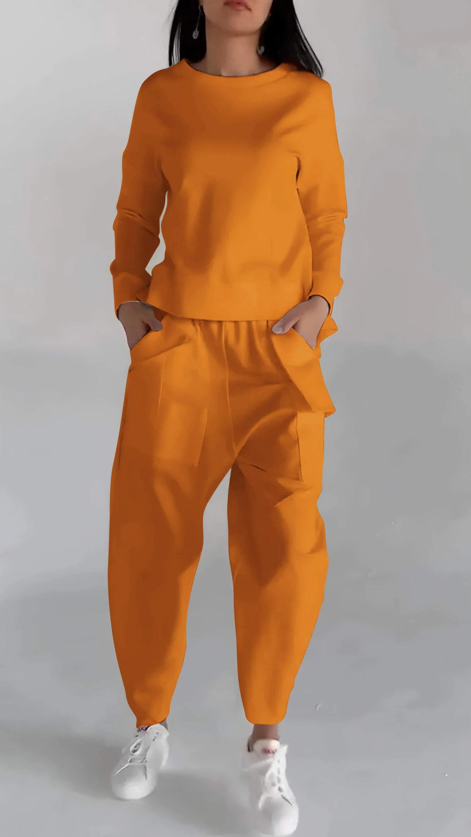 Ladies Two-Piece Set – Oversized Top with Bow Detail – Straight Tailored Trousers – Comfort Fit - Image 12