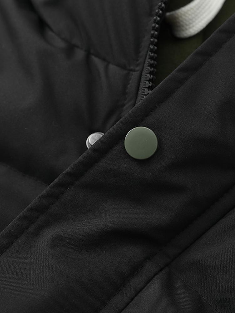 Men's Puffer Jacket - Quilted with Hood - Zipper Closure - Ribbed Cuffs - Warm Lining - Image 17
