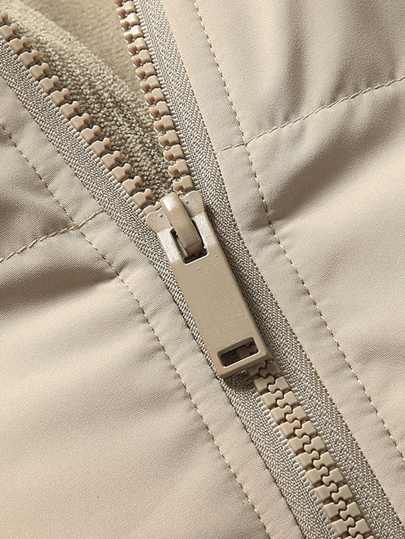 Men's Puffer Jacket – Quilted – High Collar – Corduroy Details – Zipper Closure – Heat-Retaining - Image 11