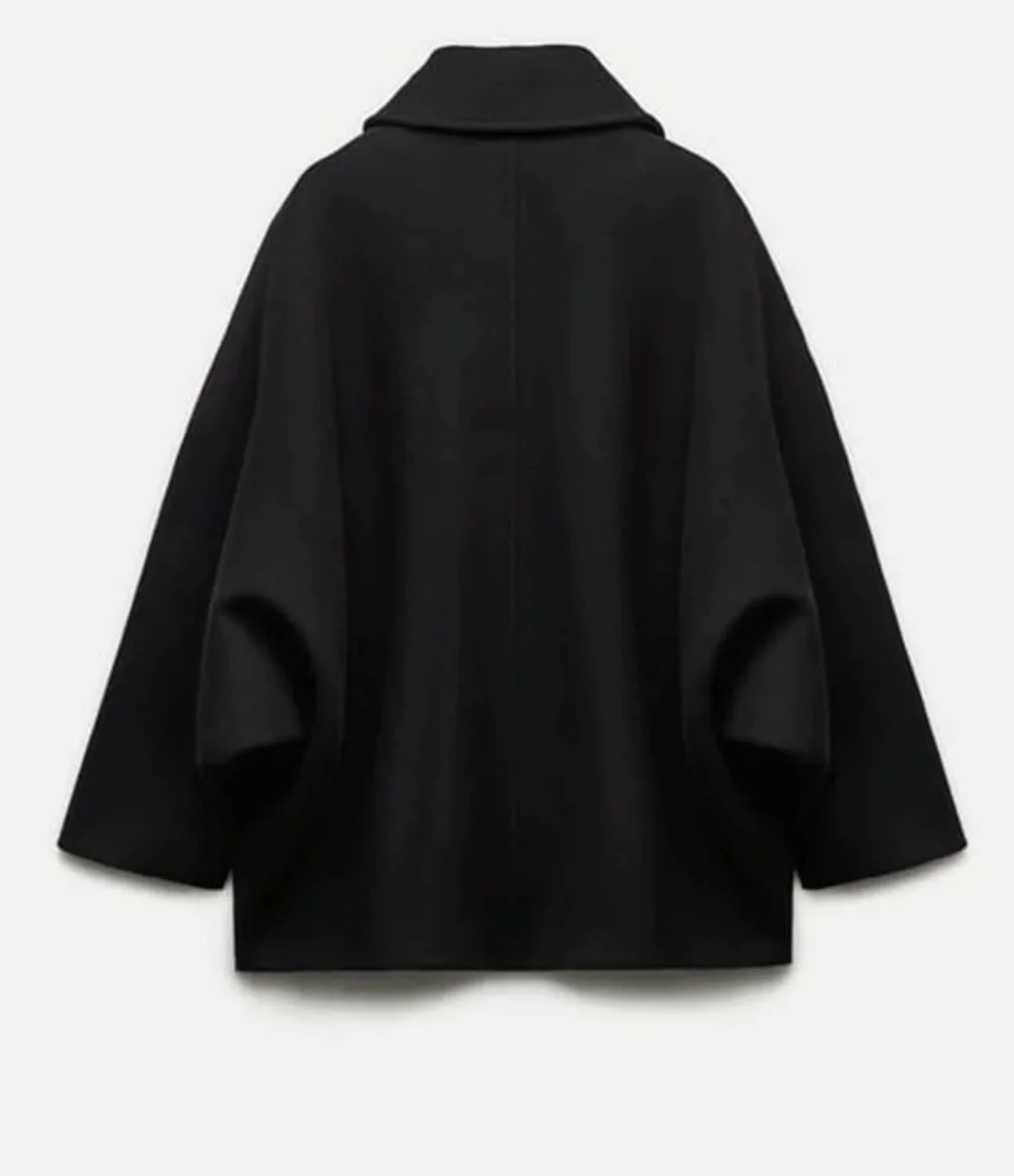Ladies Oversized Coat - Wool Blend - Wide Lapels - Button Closure - Hip Length Comfort Fit - Image 16