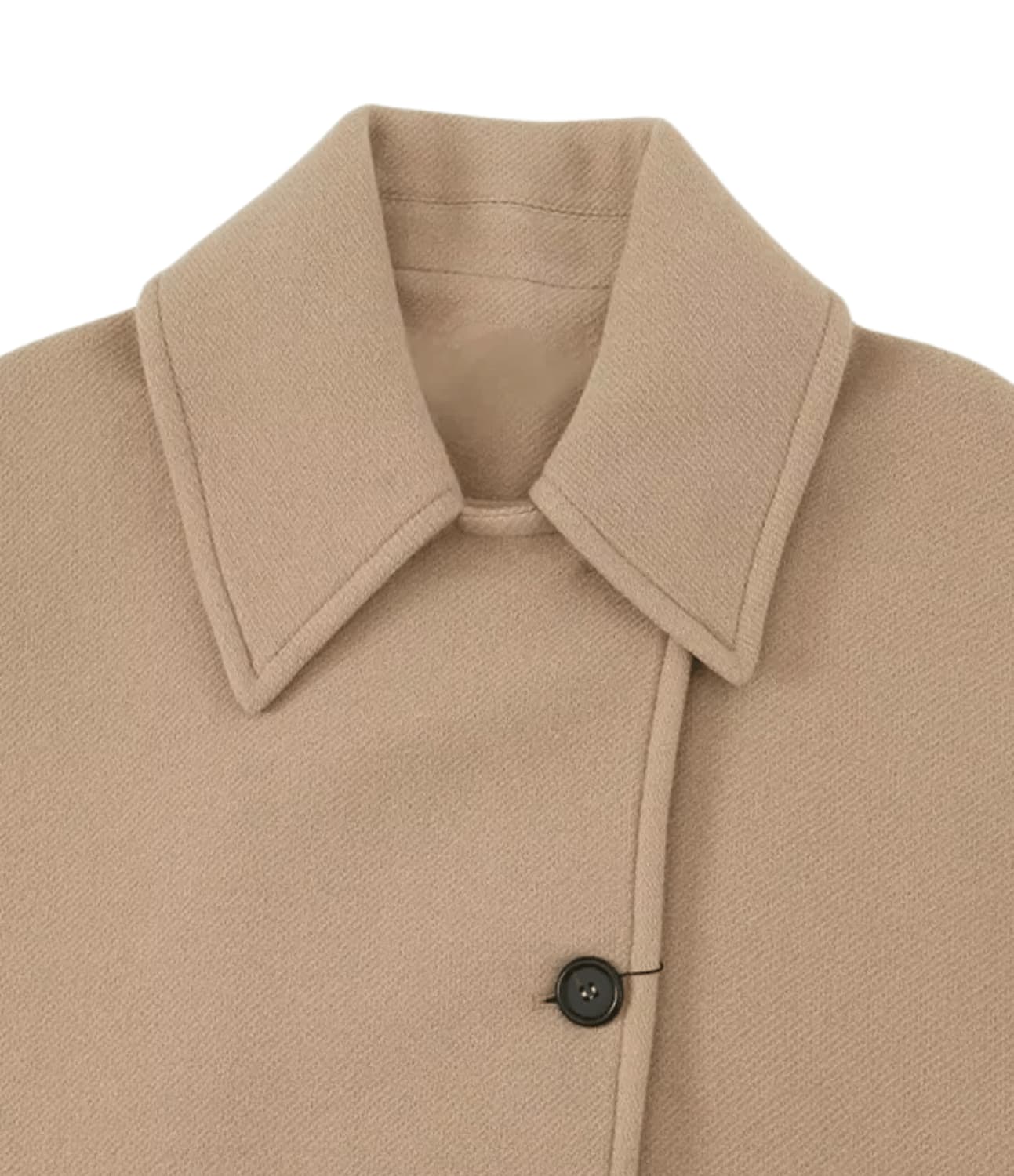 Ladies Oversized Coat - Wool Blend - Wide Lapels - Button Closure - Hip Length Comfort Fit - Image 8