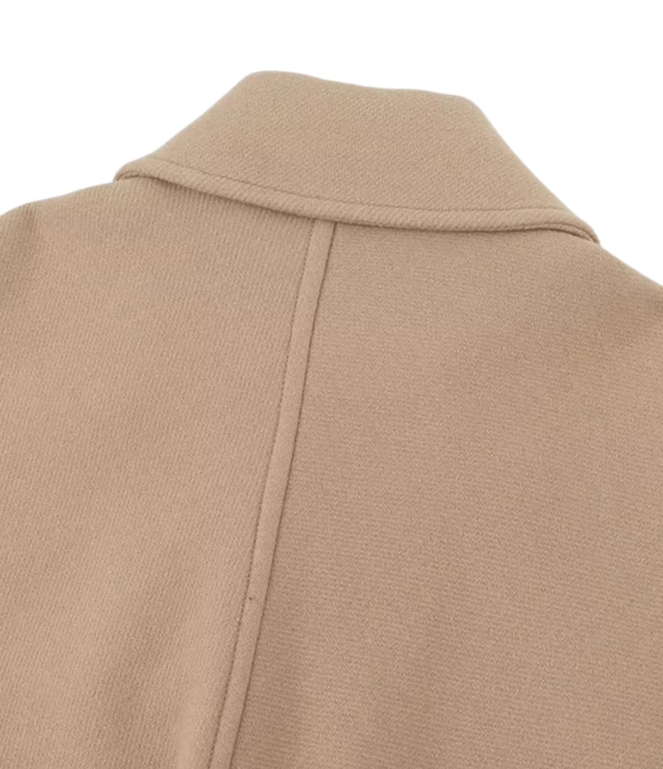 Ladies Oversized Coat - Wool Blend - Wide Lapels - Button Closure - Hip Length Comfort Fit - Image 9