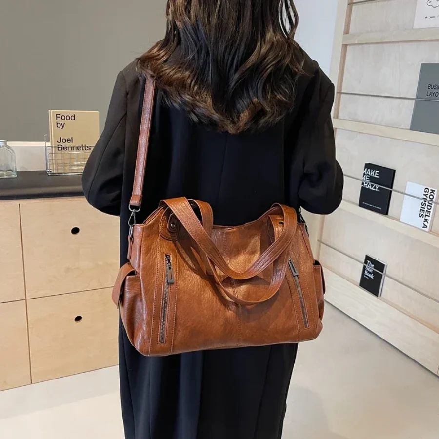 Ladies Handbag – Structured Design – Multiple Compartments – Metal Details – Hand/Shoulder Carryable - Image 3