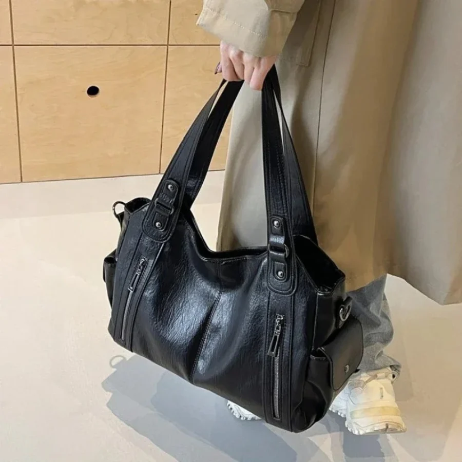 Ladies Handbag – Structured Design – Multiple Compartments – Metal Details – Hand/Shoulder Carryable - Image 5
