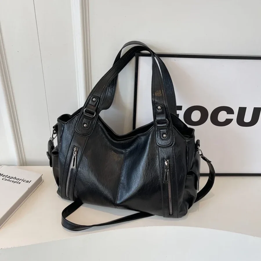 Ladies Handbag – Structured Design – Multiple Compartments – Metal Details – Hand/Shoulder Carryable - Image 9