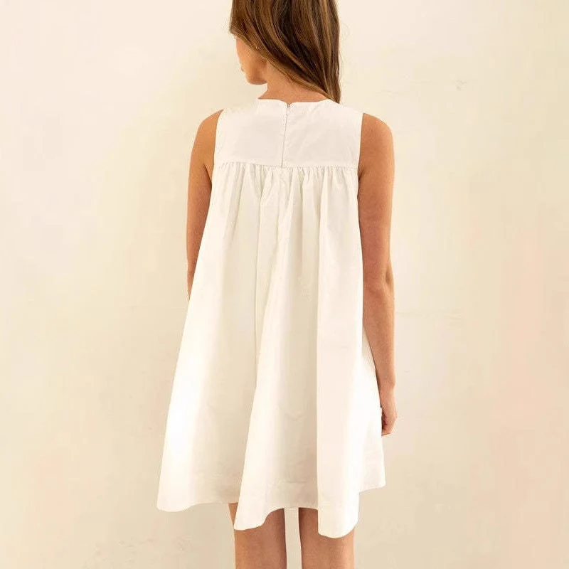 Women's A-line Dress – Cotton – Sleeveless – High Neck – Relaxed Mini Fit - Image 2