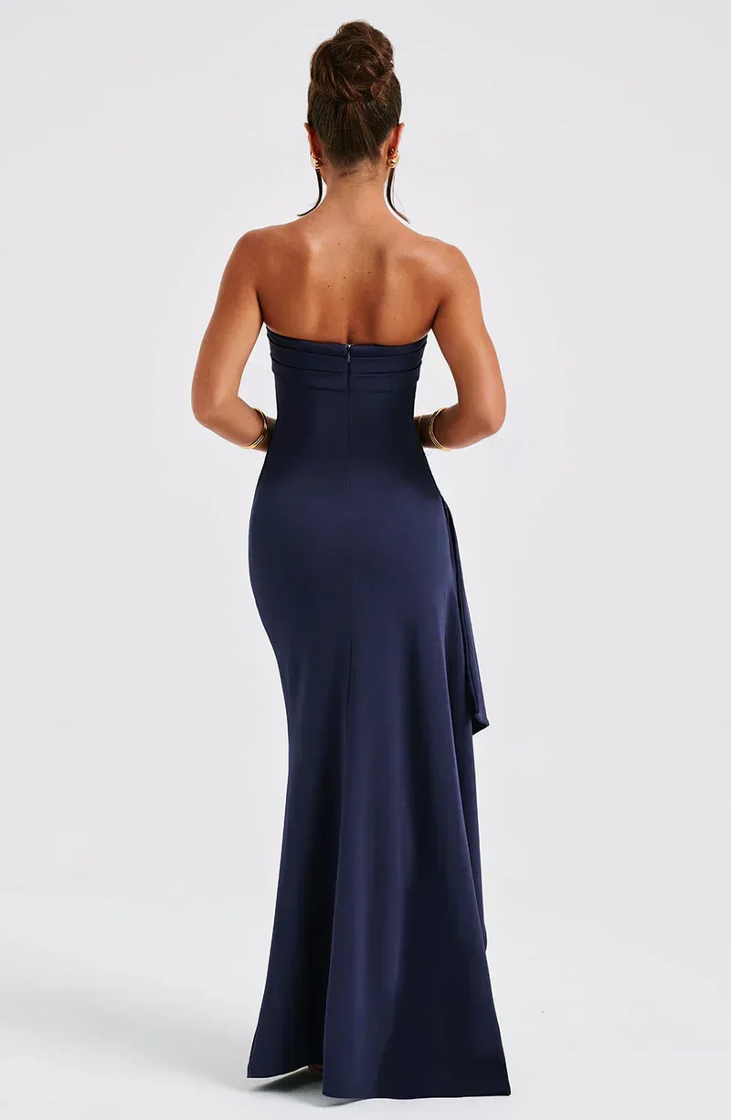 Ladies Evening Dress – Slim Fit – Off Shoulder – Luxury Fabric – Split – Full Length - Image 2