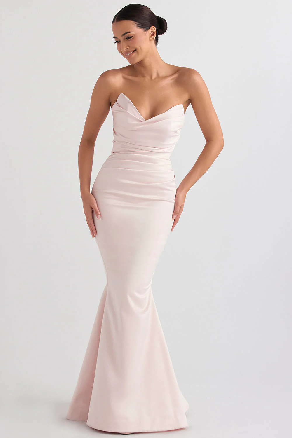 Ladies Evening Dress – Strapless – Luxury Shiny Fabric – Mermaid Fit – Gala Wear - Image 4