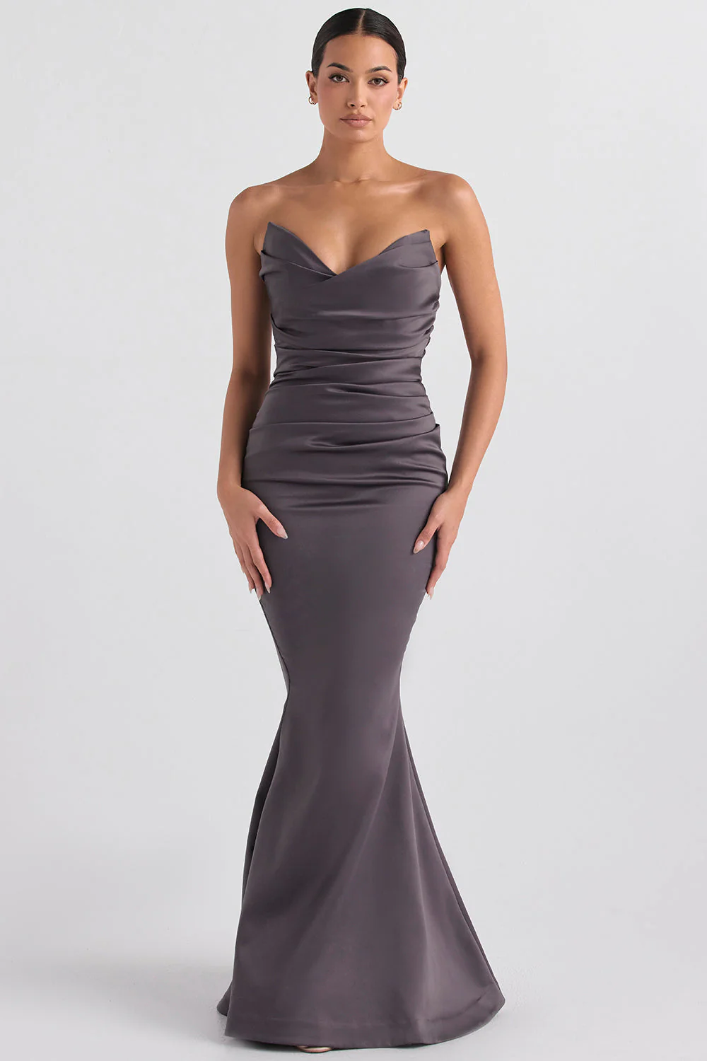 Ladies Evening Dress – Strapless – Luxury Shiny Fabric – Mermaid Fit – Gala Wear - Image 5