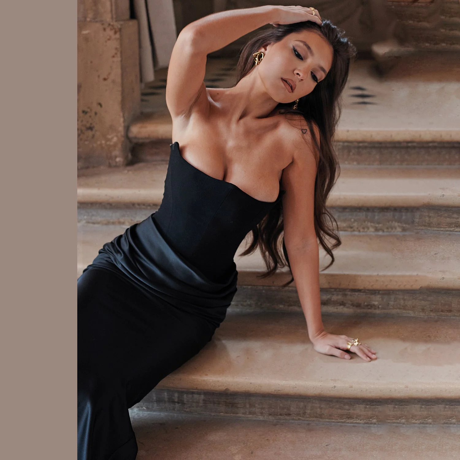 Ladies evening dress – Strapless – Slim Fit – Full Length – Luxury Finish - Image 2