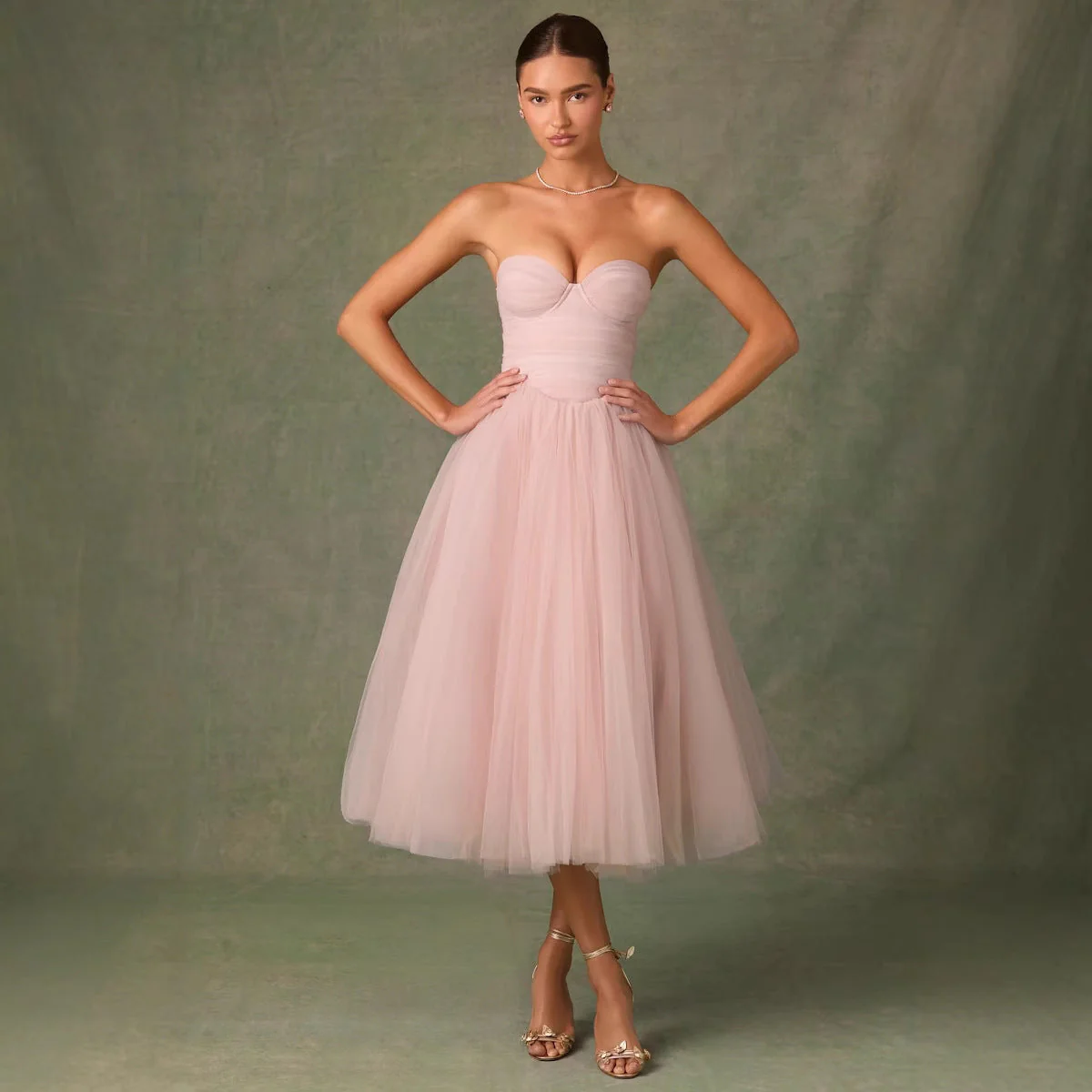Ladies Evening Dress – Tulle – Strapless – Sweetheart Neckline – A-line Fit - Image 5