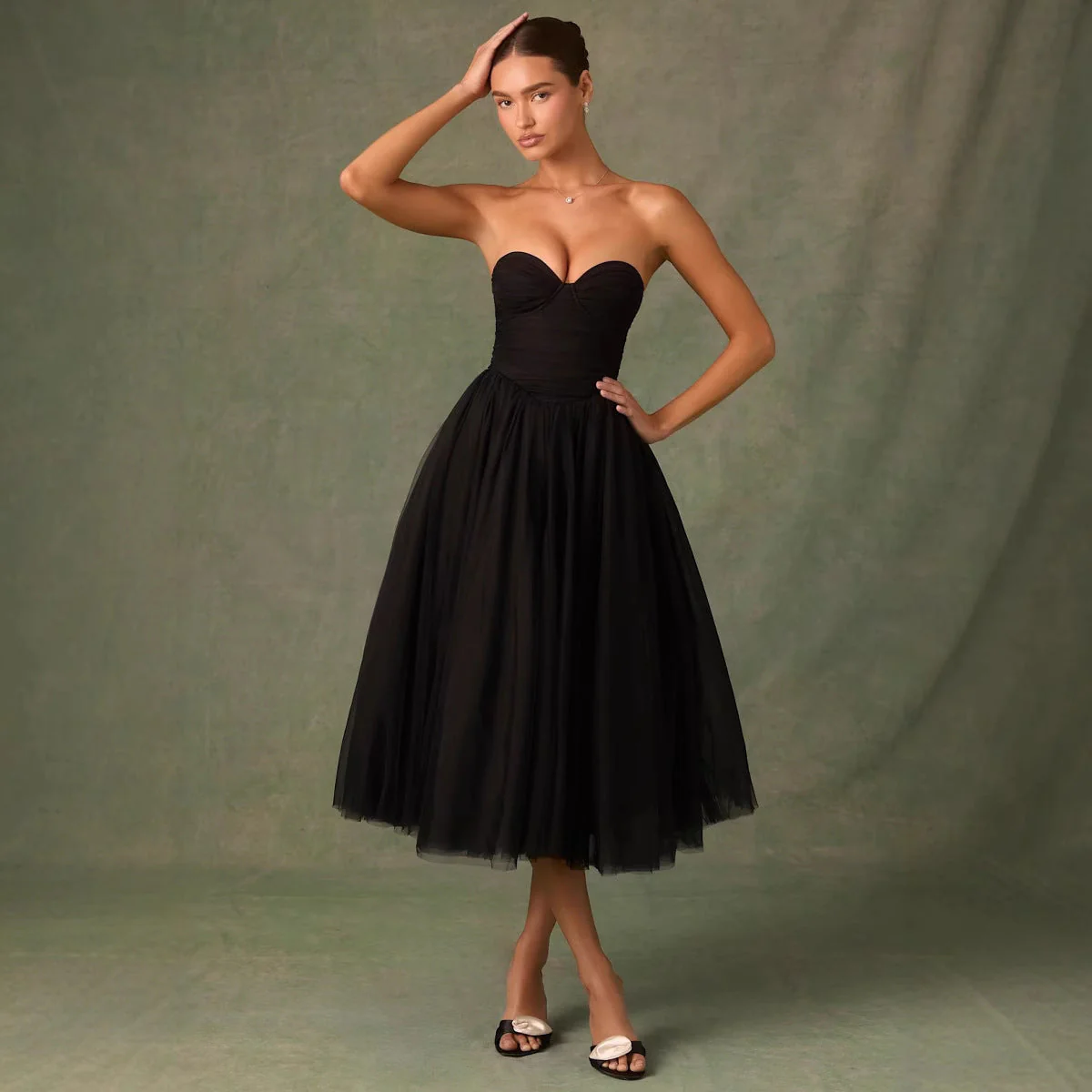 Ladies Evening Dress – Tulle – Strapless – Sweetheart Neckline – A-line Fit - Image 6