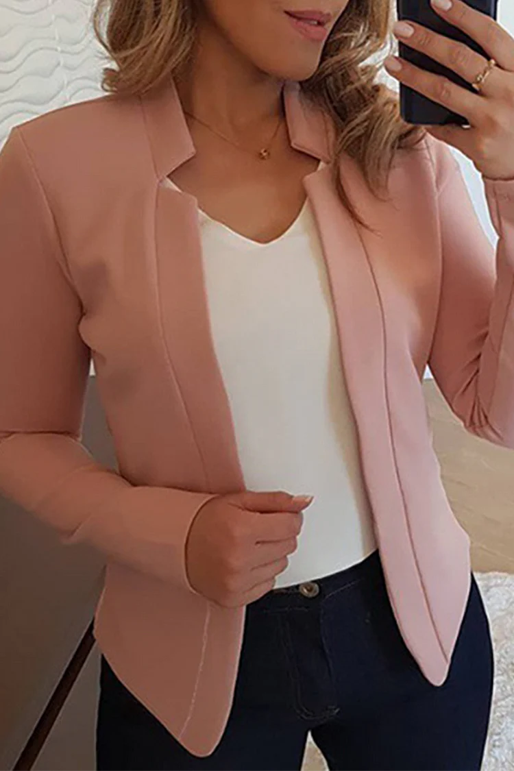 Ladies blazer - elegant tailor-made pink blazer for women - Image 3