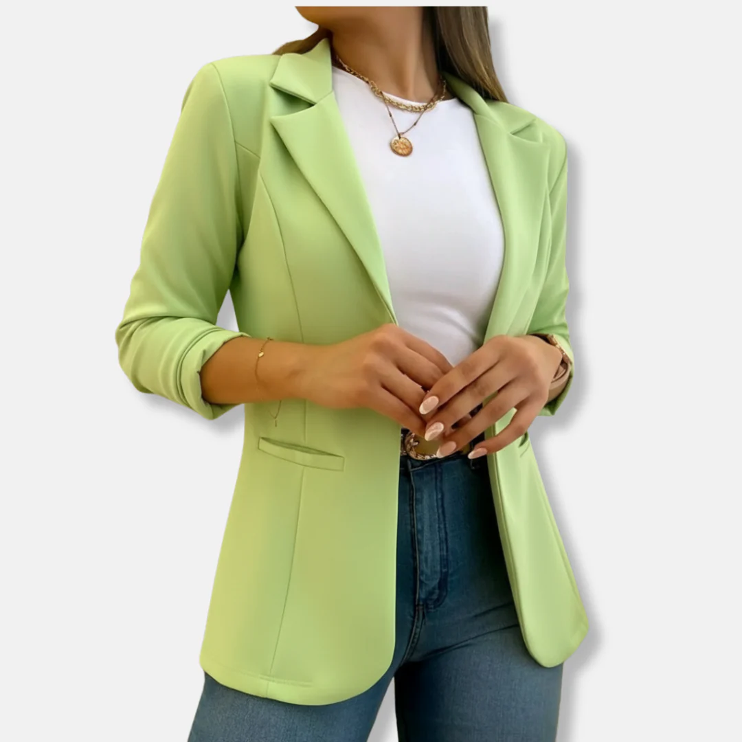 Ladies Blazer – Tailored Fit – Three-Quarter Sleeve – Classic Lapels – Flap Pockets - Image 5