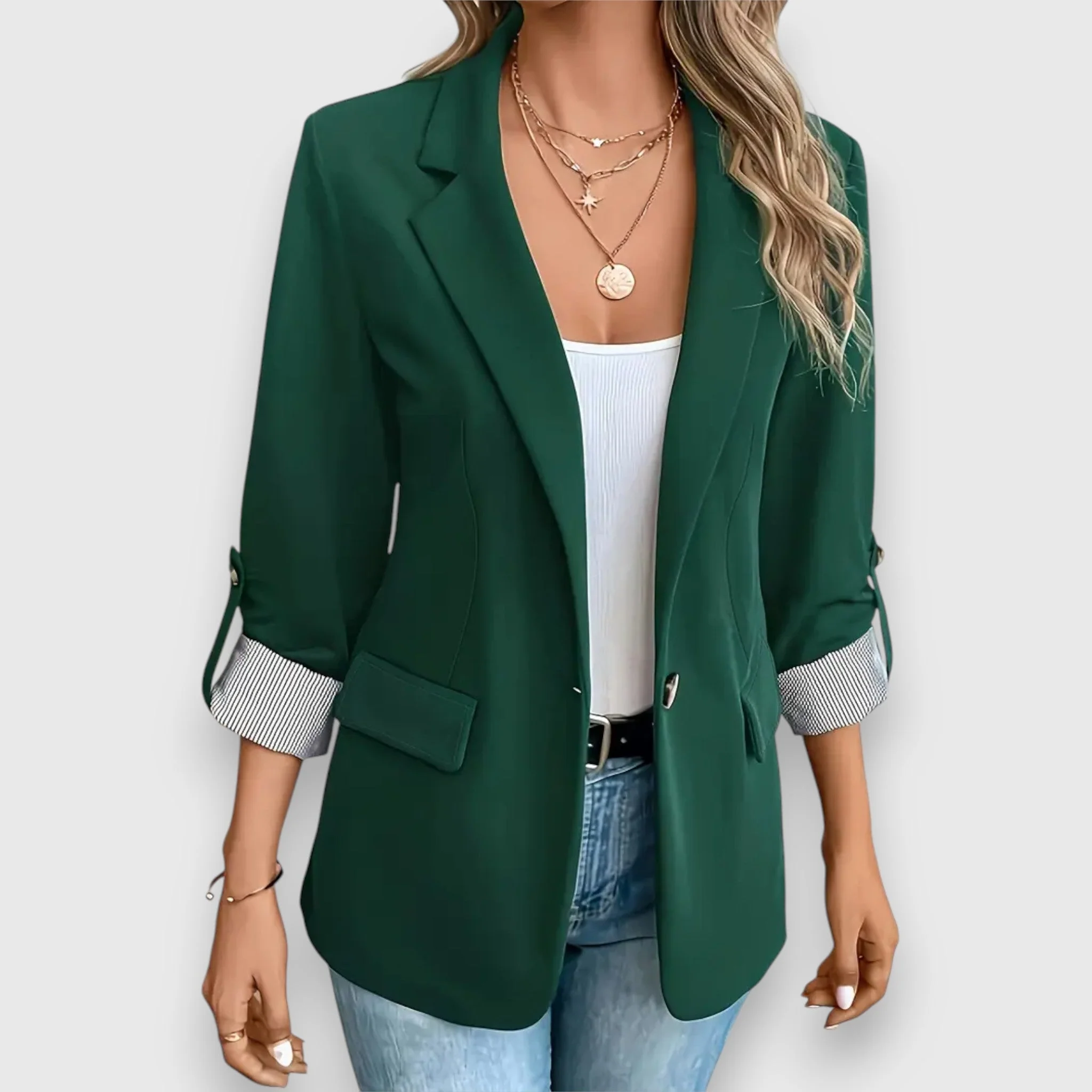Women's Blazer – Tailored Fit – Single-Breasted – Classic Lapels – Versatile Design - Image 2