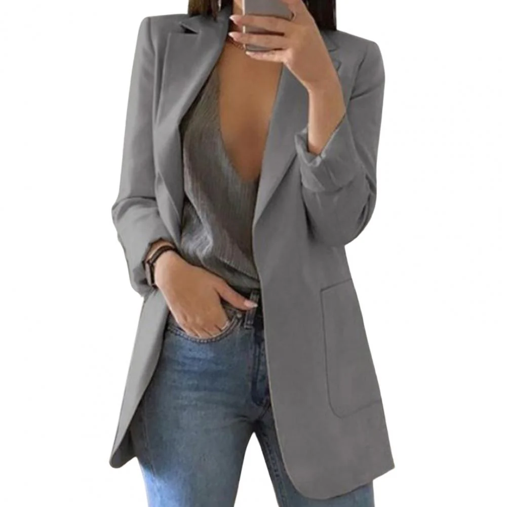 Ladies Blazer – Tailored Fit – Hip Length – Open Front – Large Pockets - Image 3
