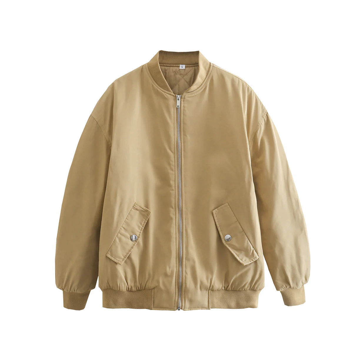 Women's bomber jacket – Oversized fit – Zipper closure – Padded – Streetwear style - Image 3