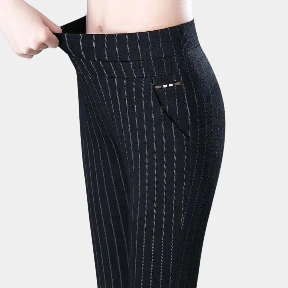 Women's Pants – Slim Fit – High Waist – Stretch Fabrics – Full Length - Image 2