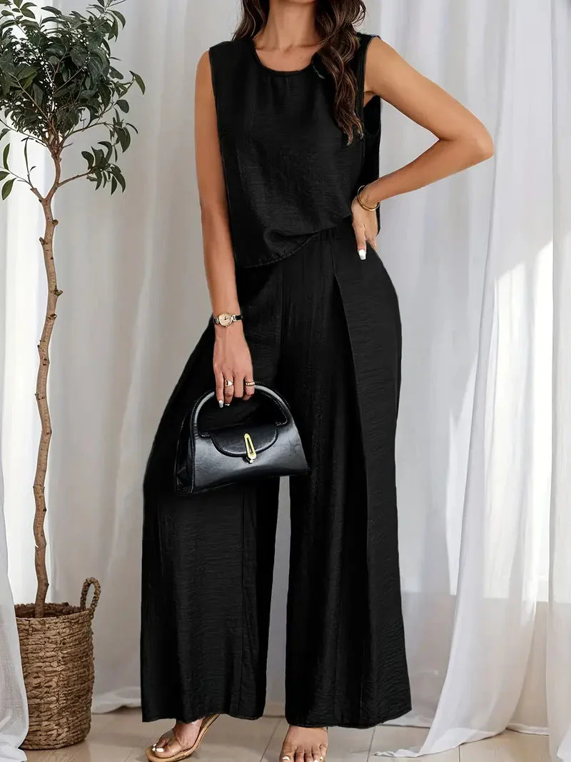 Ladies Pants – Wide Leg – High Waist – Front Pleat – Breathable Linen Cotton - Image 5