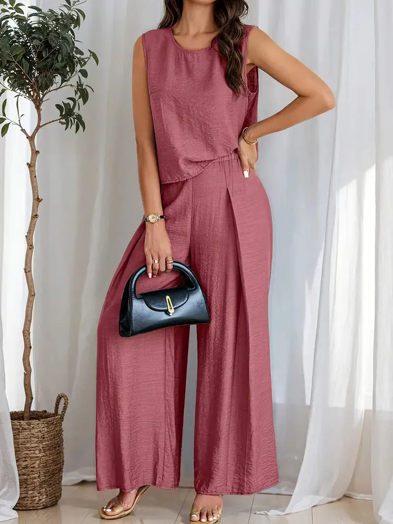 Ladies Pants – Wide Leg – High Waist – Front Pleat – Breathable Linen Cotton - Image 7