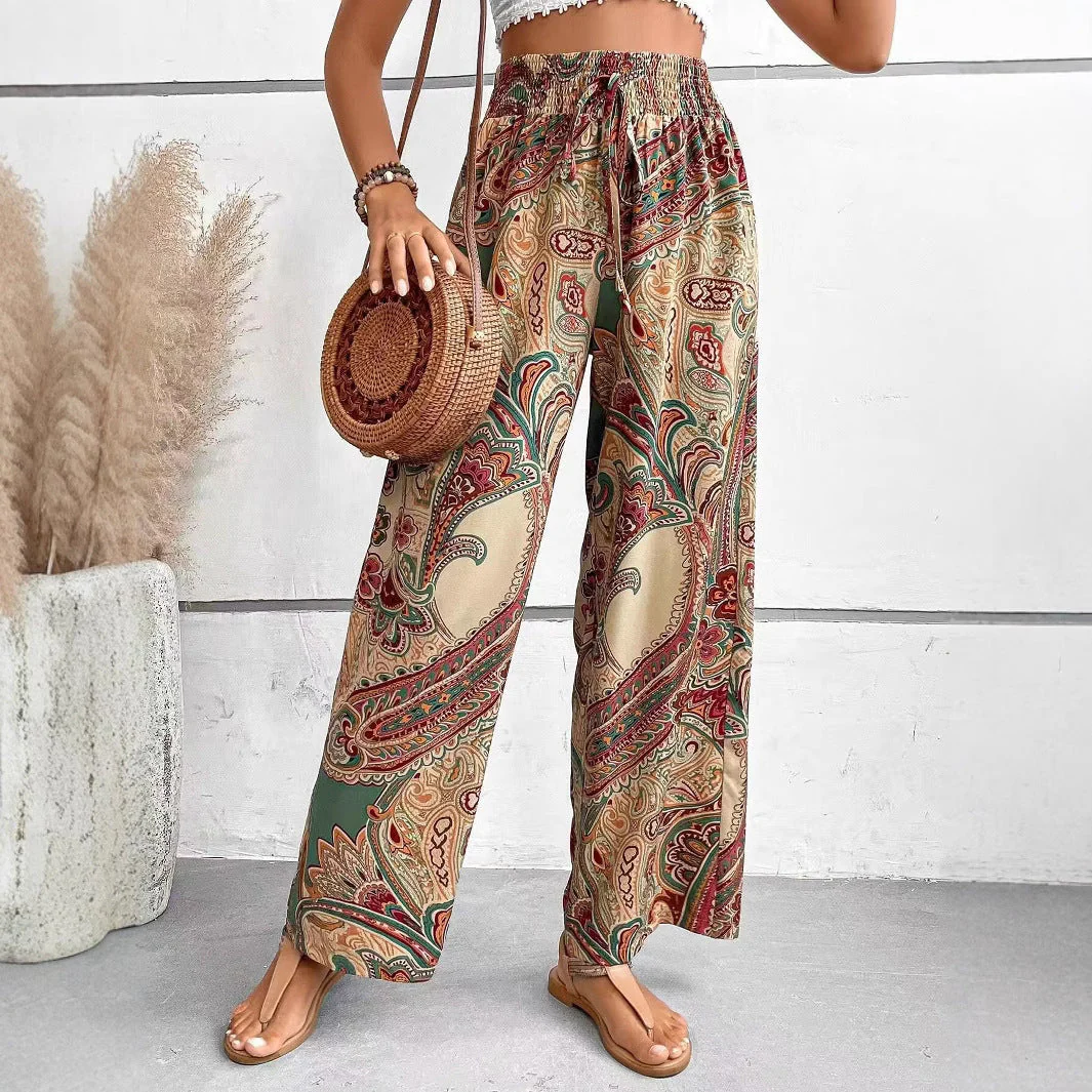 Ladies Trousers – Wide Legs – Elastic Waist – Breathable and Supple Model - Image 3