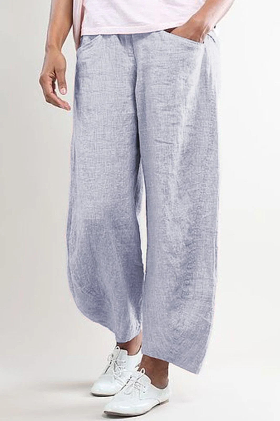 Women's Pants – Wide Legs – Loose Fit – Naturally Breathable – With Pockets - Image 5