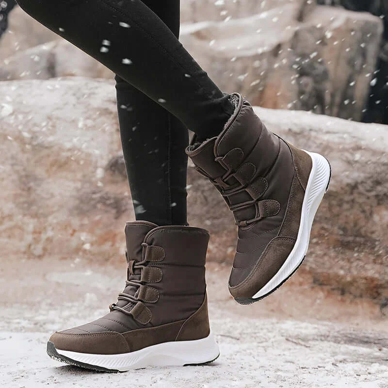 Women's Combat Boots – Water-Repellent – Plush Lining – Mid-Calf – Grip Sole - Image 3