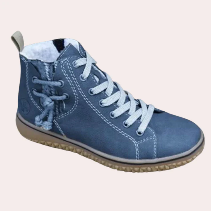 Women's Ankle Boots – Smooth Leather Look – Lace-up Closure – Structured Fit – Grip Sole - Image 4